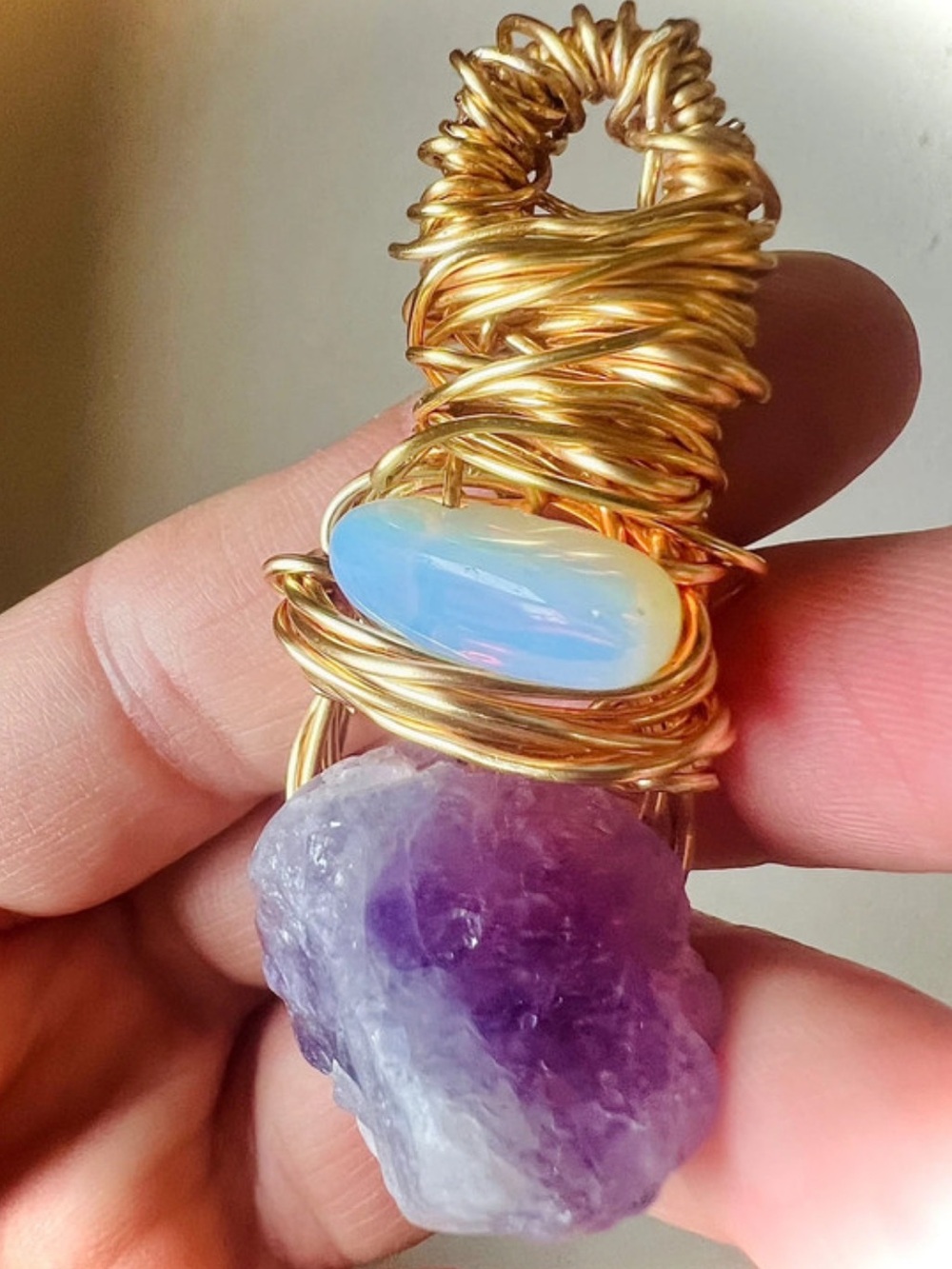 Mystic Amethyst Opalite Pendant